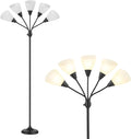 HonoDing Medusa Floor Lamps Standing Lamps 5 Heads Adjustable Reading Light Large Shade Use E26 A19 Bulb Floor Lamps for Living Room Bedroom (Black)