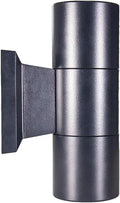 VOLT 12V Cast Brass Up/Down Outdoor Sconce & Lanai Light (Black) with Unidirectional Top/Bottom for Low Voltage Landscape Lighting