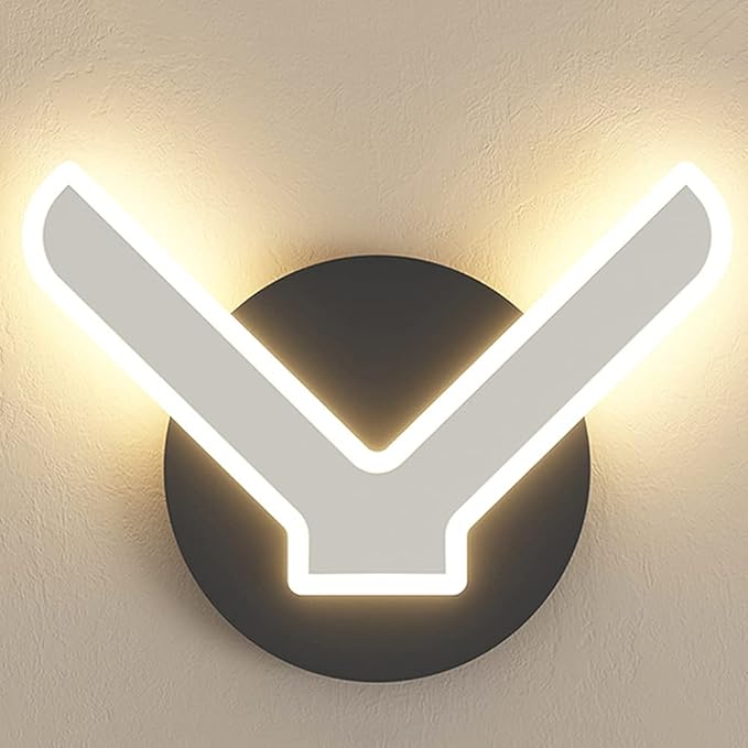 Modern Minimalist Atmosphere Lamp Wall Lights, 12W Three-Color Dimming LED Bedroom Bedside Lamp Night Light Living Room Decoration Lighting Fixture,Wall lamp