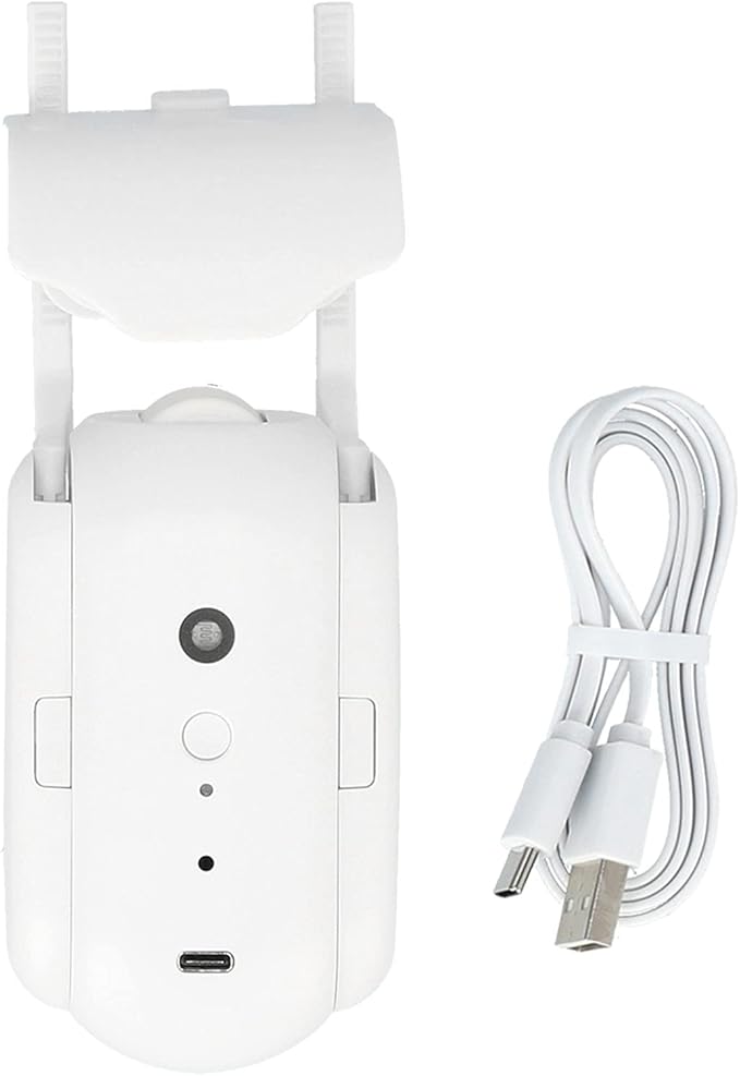 Automatic Curtain Opener and Closer, Light and Temperature Sensor Smart Curtain Motor with Tuya App Timer, Remote Control Curtain Rail Curtain Opener Robot