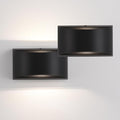Black Modern LED Wall Sconces Set of Two Hardwired Wall Sconces Indoor Up and Down Wall Mount Light Hardwired Indoor Wall Lights(Bulb not Included)