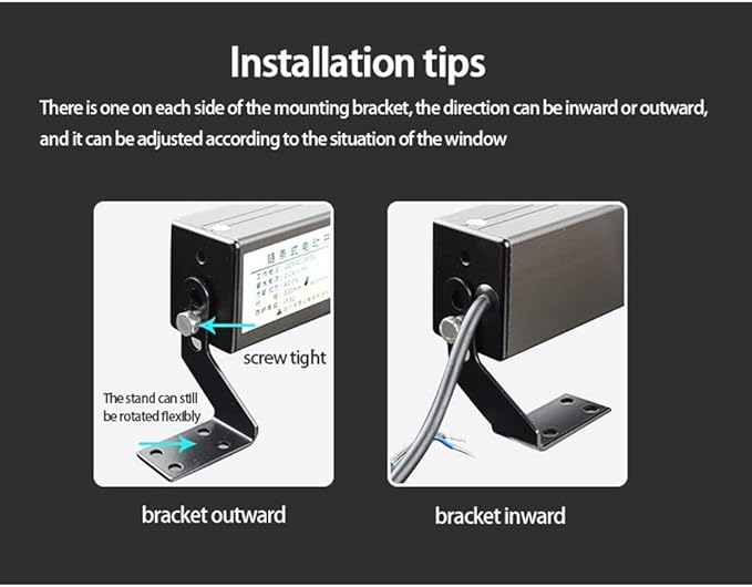 Electric Window Opener, DC24V, Window Control System - Automatic Chain Motorized Opener for Casement Windows, Skylights, Roof Vent, Stroke: 300mm, 400mm, 500mm, 600mm, Torque 600N (Size : 400mm)