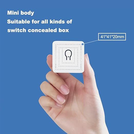 16A Mini WiFi Smart Switch Relay Module – Compatible with Alexa & Google Home, Ewelink APP Remote Control, Voice & Timer Schedule for Light, Fan, No Hub Required