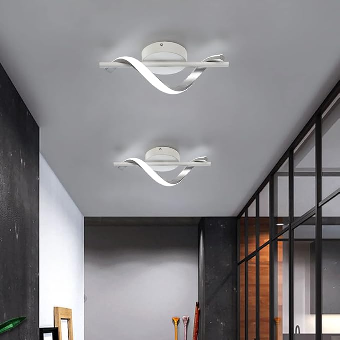 Modern Wall Sconces, 9W Wall Lighting Fixture Lamps LED Aluminum Wall Lamps for Bedroom Living Room Hallway Hotel Indoor (White-Cold White)-13.7 inch