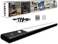 LED Closet Light, Dimmable Motion Sensor Activated Under Counter/Cabinet Lighting USB Rechargeable 54 LEDs -4Modes Touch Switch-Magnetic Stick Night Bar for Stairs,Wardrobe,Kitchen,Bedroom
