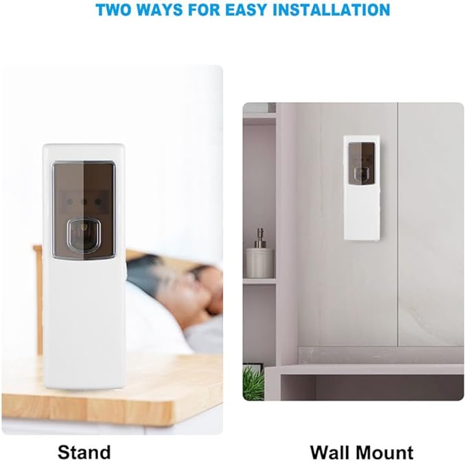 Automatic Air Freshener Dispenser Wall Mount/Free Standing Commercial ABS Auto Air Freshener Dispenser Programmable Aerosol Spray Perfume Dispenser for Home Room Office Bathroom