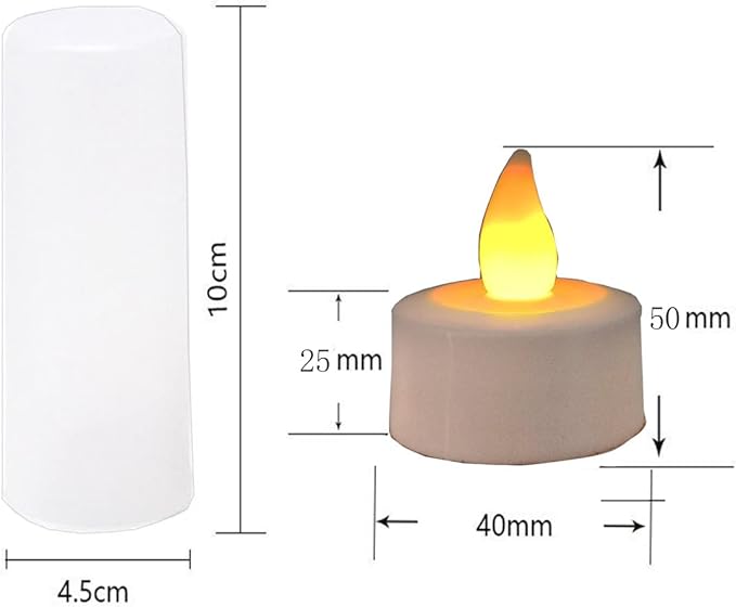 YASENN 12 Pack Rechargeable LED Tealight Candles, Flickering Flameless Tea Lights with Timer, Battery Operated Warm White Color Changing Candles for Holiday Wedding Home Decor