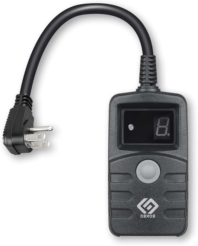 24-Hour Outdoor Light Timer, Water Resistant, Photocell Dusk to Dawn Light Sensor Countdown Timer, 18AWG Cord, Grounded Outlet for Home, Christmas Lights, Garden -10A, UL Listed