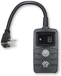 24-Hour Outdoor Light Timer, Water Resistant, Photocell Dusk to Dawn Light Sensor Countdown Timer, 18AWG Cord, Grounded Outlet for Home, Christmas Lights, Garden -10A, UL Listed