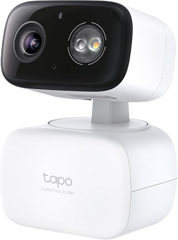 Tapo 2K Indoor/Outdoor Pan/Tilt Wired Security Camera - Baby Monitoring, Person & Baby Cry Detection, 360° Motion Tracking, Color Night Vision, Subscription-Free Local Storage or Optional Cloud, C216