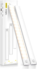 16 Inch Under Cabinet Lighting, 2 Pack 80 LED Motion Sensor Lights, 160LM USB-C Rechargeable, 2200mAh Battery, 10–100% Dimmable, 3 Color Modes, Stick-On Magnetic LED Closet Lights for Kitchen
