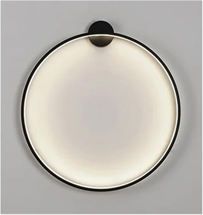 Wiring-Free Living Room Sofa Background Wall Decoration - Minimalist Bedroom lamp Ring Art Atmosphere Wall Light,Kitchen Island (Warm 60cm A)