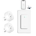 WiFi Smart Outlet Plug with Remote,GreenCycle 2 Electric Smart Plug with Remote,Compatible with Alexa and Google Home via Tuya,15A/1500W，Remote Control from Anywhere,TUV FCC List(2.4G)