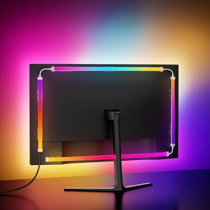 Skydimo 4-Sided Led Strip Lights for 24 Inch Screen, Monitor Backlight, Monitor Led Lights, PC Sync Backlight, Sync with Screen Color or Music, Dynamic Ambient Smart Light with USB, Software Control