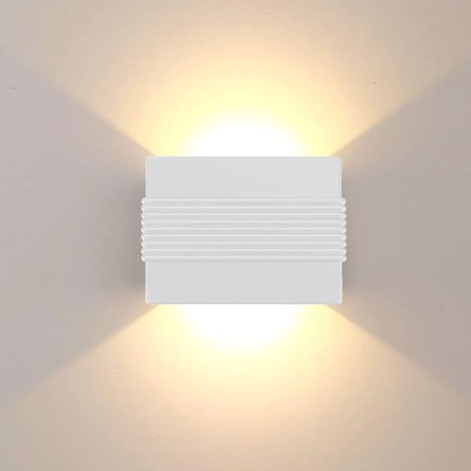 Kawell Modern LED Wall Sconces Up Down LED Wall Light Indoor Outdoor Creative LED Wall Lamp 10W Hallway Wall Mounted Lighting Fixtures for Bedroom Living Room Stairs Porch, Warm White