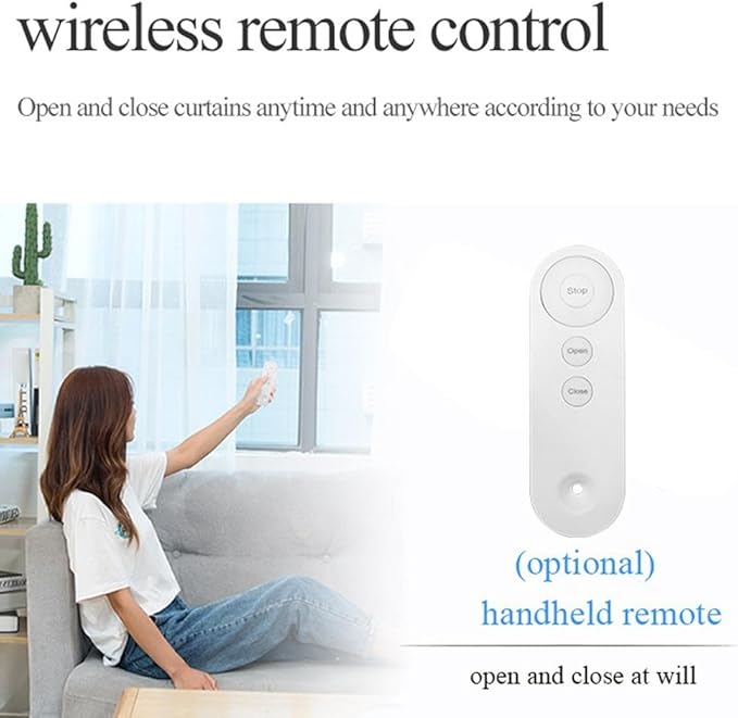 Automatic Curtain Opener, 3 in 1 Upgraded Curtain Robot Motor, Electric Curtain Opener Smart Curtain Opener Remote Control Curtain Opener for Opening and Closing Curtains TU