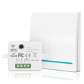 RGBZONE Wireless Light Switch and Receiver Kit, 100FT RF Range Remote Control, No Rewiring, AC85-240V Quick Create or Relocate On/Off Switches for Lamps (White)