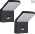 2 Pack Outdoor Motion Sensor Wall Sconce Light LED Modern Exterior Porch Light Fixture IP54 Waterproof for House Garage Patio Decoration,1800LM