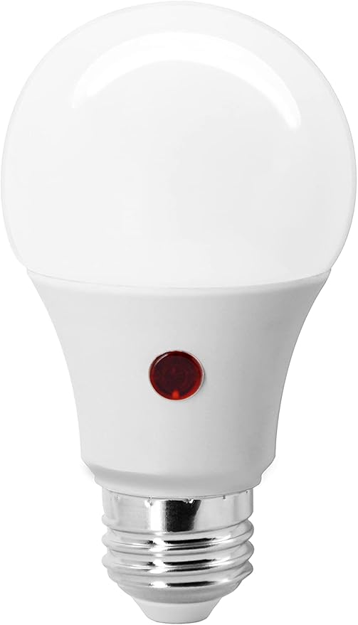 Sylvania Dusk to Dawn A19 LED Light Bulb with Auto On/Off Light Sensor, 60W=9W, 800 Lumens, 2700K, Soft White - 1 Pack (41288)