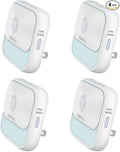 ZISUYU Motion Sensor Night Light Plug in with 3 Modes,Dual Colors,Dimmable,UL-Certified,Dusk to Dawn Sensor Nightlight Plug into Wall Ideal for Home Bathroom Kitchen Hallway Stair Toilet 4 Pack