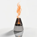 Air Diffuser ，Flame Aroma Diffuser, 120ml Flame Humidifier, Essential Oil Aromatherapy Diffuser with 7-Color Changing LED Lights, Waterless Auto Shut-Off, Ideal for Home, Office, Bedroom, Yoga(White)