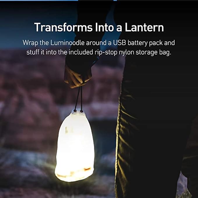 LED Rope Lights, USB Powered Portable Water Proof Camping Rope Lights with 180, Reusable Utility Ties and Storage Bag for Outdoor Hiking Emergency (Yellow)