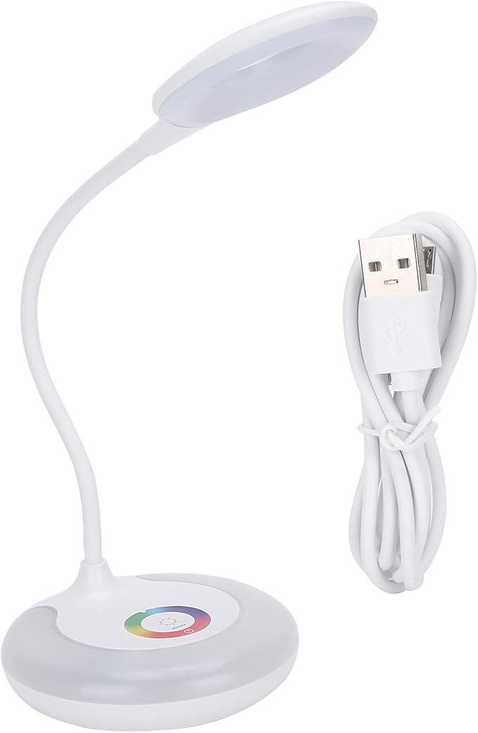 Keenso LED Table Lamp Eye Protection Touch Dimming Desk Light for Bedroom Reading Study Writing Office Supplies (Plug in Version)