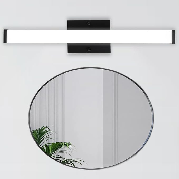 48 Inch LED Bathroom Vanity Light, 30W 3CCT Bathroom Light Fixtures Over Mirror, IP44 Dimmable Black Bath Vanity Lights Bar, ETL Listed