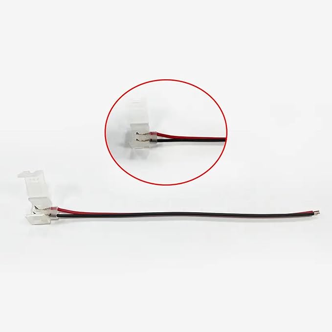 10Pcs 12V Solderless LED Neon Flex Connector Kit, Waterproof Quick-Install Clips for 6x12mm Rope Light, Secure Connection Adapters, DIY Indoor Outdoor Lighting Accessories