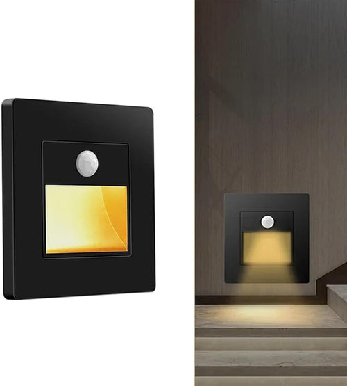 10 Pack Recessed Motion Sensor Light Indoor Outdoor Step Light Lamp Sensor Intelligent Wall Light for Hallway, Kitchen, Hallway, Bedroom, Bathroom, Stairs