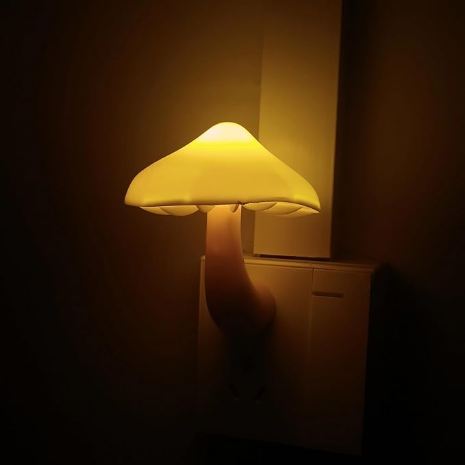 Night Light Cute Introducing The LED Smart Light with Motion Sensor,Mushroom nightlight Plug in, Bright Illumination, and Portable - Perfect Mushroom Lamp for Baby and Kids Night Light