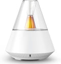 Ultrasonic Essential Oil Diffuser, 150ML Modern Aromatherapy Diffuser with Candle Light, 2 Mist Mode, Remote Control, Auto-Off, Small Cool Mist Humidifier for Home Bedroom Office Yoga, White