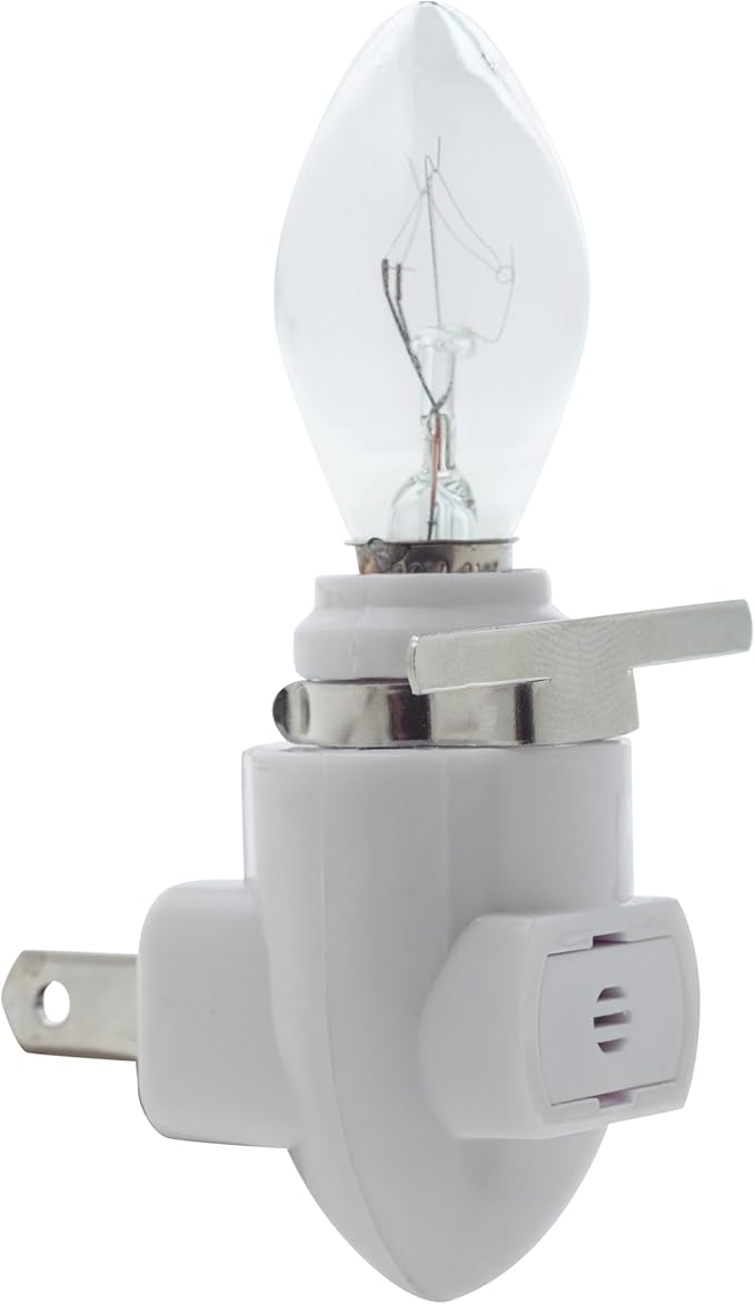 Creative Hobbies Auto On Sensor Plug in Night Light Module Includes 4 Bulbs and 4 Metal Clips, Great for Making Your Own Decorative Night Lights, Pack of 4 (White Sensor)