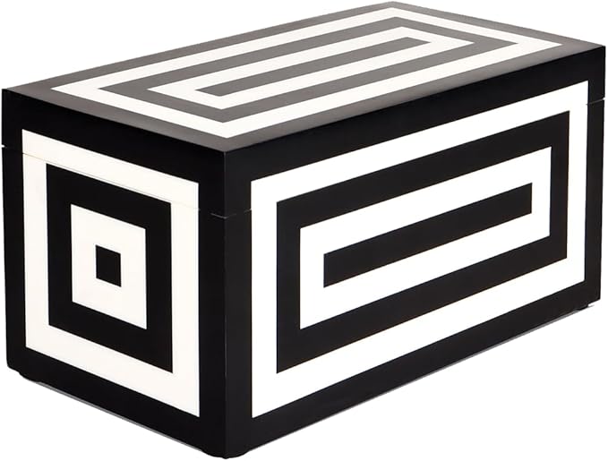 Handicrafts Home Decorative Organizer Box 10x5 – Large Keepsake Box with Lid, Modern Decorative Storage Box, Bohemian Coffee Table Décor, Jewelry & Memory Box, Decorative Accent Box for Home Décor
