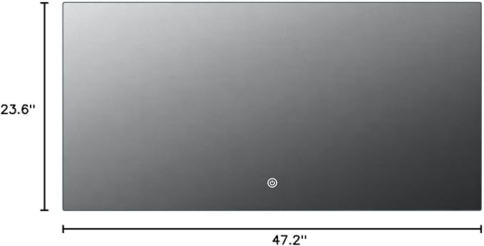 BYECOLD Smart Bathroom Mirror with Bluetooth Wi-Fi Enabled Weather Display, 48”X 24” Fog Free, LED Light Vanity Mirror Backlit Frameless Lighted Touch Sensor Makeup for Wall - Horizontally Hang Only