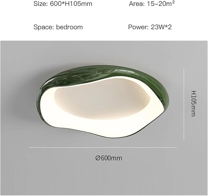 Modern Bedroom Ceiling Light Minimalist Interior Intelligent Lamp Living Room Bar Counter Home Decoration Lighting Fixture Contemporary(Green-60cm)