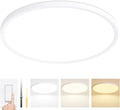 24 Inch LED Flush Mount Ceiling Light Fixture,Dimmable Ultra Thin Low Profile,48W 4800 Lumens,3 CCT Color Selectable,Modern Round White Ceiling Light for Living Room,Bedroom,Kitchen,Office
