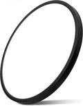 24 Inch Large LED Flush Mount Ceiling Light, 50W,5480LM, 3000K/4000K/6000K CCT Selectable, Black Round Flat Panel Low Profile Ceiling Light Fixtures for Hallway, Kitchen, Bedroom, Laundry Room