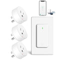 WiFi Smart Outlet Plug with Remote,GreenCycle 3 Electric Smart Plug with Remote,Compatible with Alexa and Google Home via Tuya,15A/1500W，Remote Control from Anywhere,TUV FCC List(2.4G)