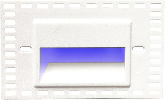 WAC Landscape Lighting, LEDme 120V LED Horizontal Invisible Trim Step and Wall Light Blue Built-in LED in White