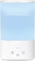 ZAFRO 3.2L Comfort Humidifier for Bedroom, 7 Color LED Night Light, Top Fill Design & Multiple Mist Levels, 24 dB Quiet Ultrasonic Comfort Humidifiers, White, Touch Control