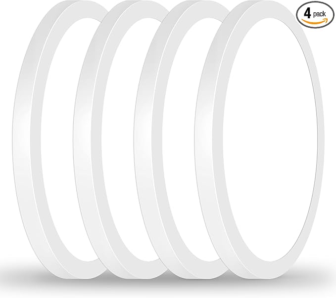 15 Inch Large LED Flush Mount Ceiling Light Fixture, 30W 4000Lm Dimmable Modern Recessed Ceiling Lamp, 5000K Daylight White Super Slim Low Profile Ceiling Light for Kitchen Bedroom Hallway, 4-Pack