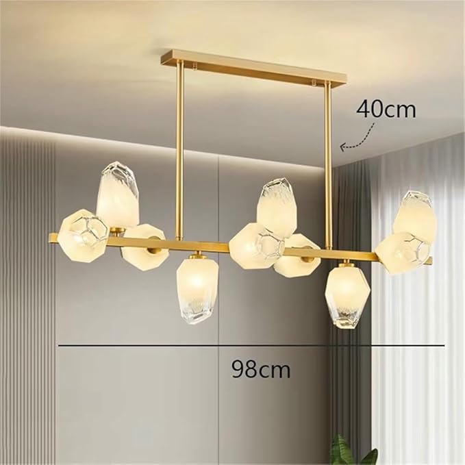 Pendant Lights Nordic Smart Home Decoration Pendant Light, Living Room Dining LED Indoor Lighting Fixtures,Elegant(Cold White,Golds 10 Heads)