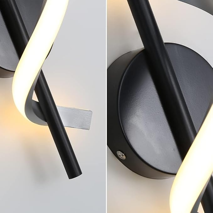 Modern Wall Sconces Set of 2, 9W Hardwired Wall Lighting Fixture Lamps LED Aluminum Wall Lamps for Bedroom Living Room Hallway Hotel Indoor (Warm White)