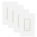 BN-LINK Smart Light Switch with Timer Function, Single Pole, 2.4GHz Wi-Fi in-Wall Switch, Neutral Wire Required, Compatible with Alexa and Google Assistant, No Hub Required, White(4 Pack)