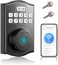 WiFi Smart Lock, Fingerprint Keyless Entry Door Lock, Built-in Wi-Fi Keypad Deadbolt for Front Door, Easy Installation, App Remote Control, Auto Lock