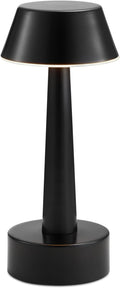 Cordless Rechargeable Table Lamp Small Battery Operated Lamp for Restaurant, 3 Color Stepless Dimmable LED Touch Lamp Portable Night Lights for Bedside Living Room Kitchen Bar Outdoor Patio Décor