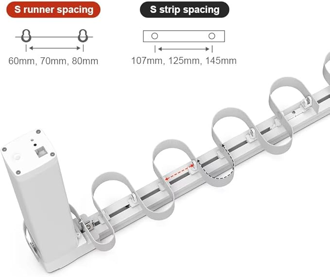 Mini Smart WiFi Curtain Track System Motorized for Ripple Fold, Automatic Curtain Opener with Remote, Electric Drapery Rods Compatible with Alexa & Google Home (7 meters (275.6 inches))