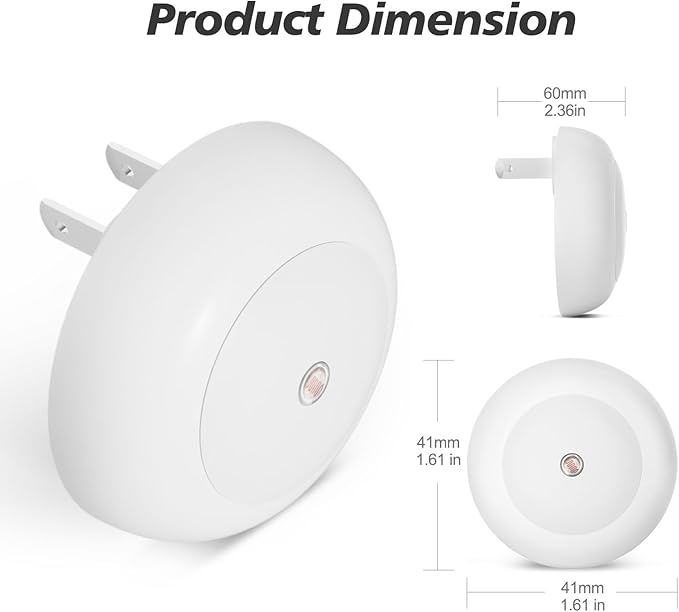 Night Light, Night Lights Plug into Wall, Dusk to Dawn Sensor, Pink Led Night Light 0.5W, 2 Pack Nightlight for Adults, Bedroom, Bathroom, Hallway, Kitchen