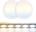 LED Flush Mount Ceiling Light: 7 inch 2Pack Super Slim Dimmable & 5CCT (2700-6500K) Kitchen Lighting Fixtures Ceiling - 12W White Low Profile Ceiling Lamp for Bedroom Garage Hallway